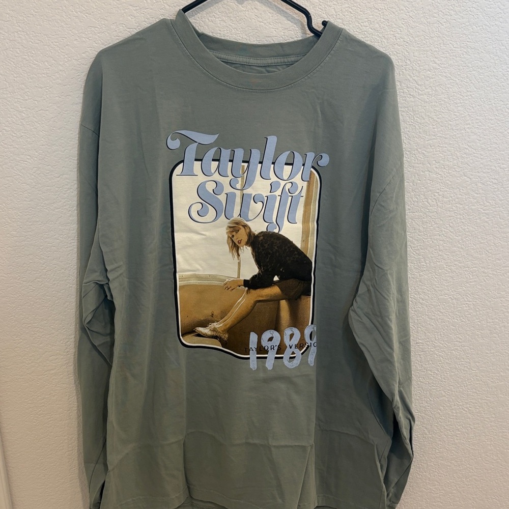Taylor Swift Olive Graphic Long Sleeve Tee